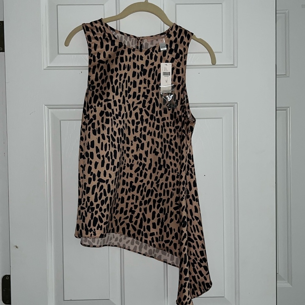 Leopard print tank, Anthropologie, size M.